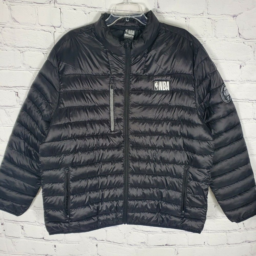 NBA Men's Size XL Black Puffer Down Jacket